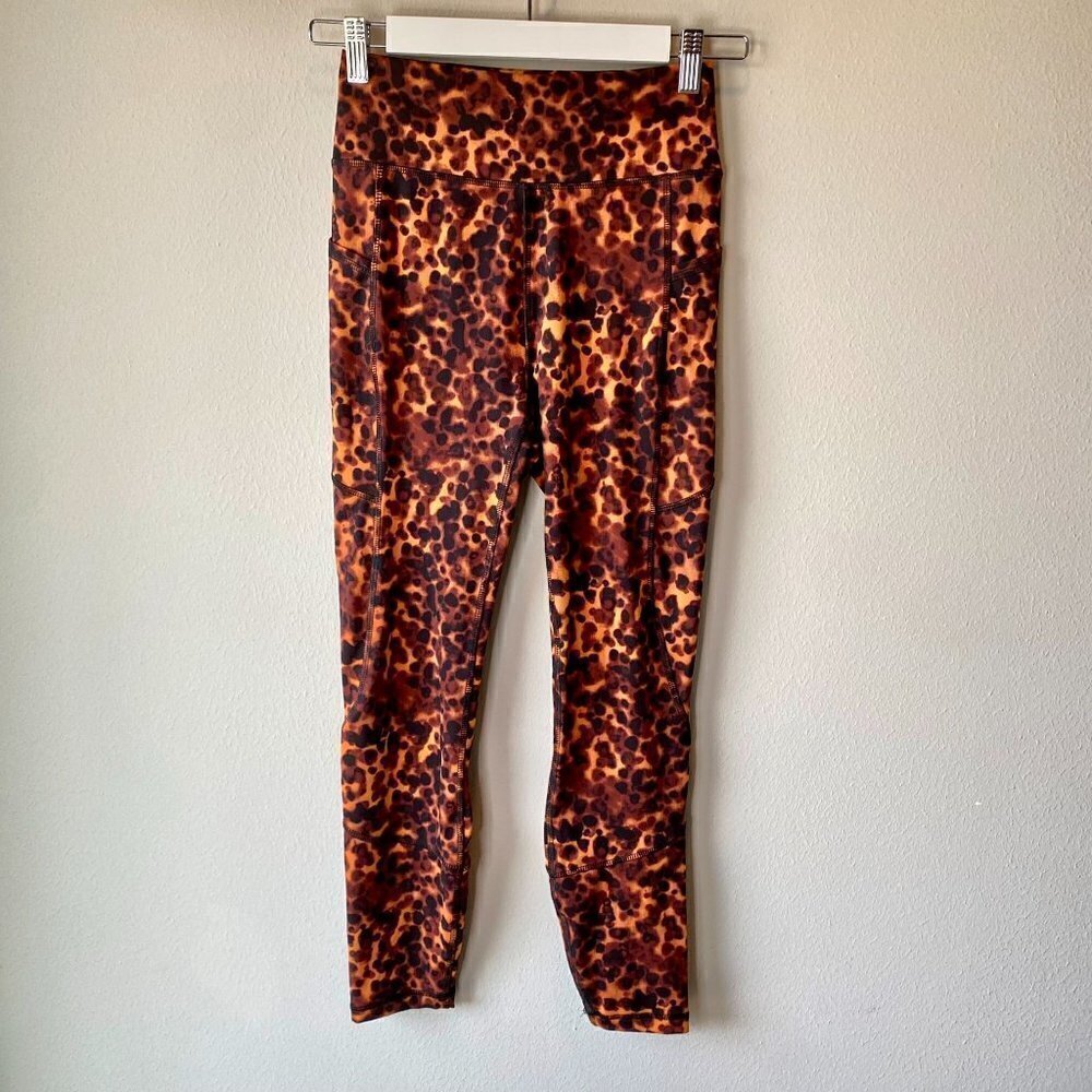 X by Gottex Leopard Tortoise Leggings Brown S